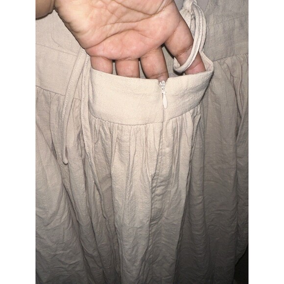 Comense Cotton And Linen Breathable Strap High Waist Dress Vacation Long Maxi M - Picture 4 of 8